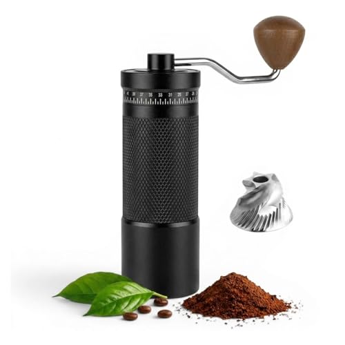 Image of AAshonee PrimeGrind Manual Coffee Grinder with 49 Adjustable Settings, Stainless Steel Burr, Aluminum Body