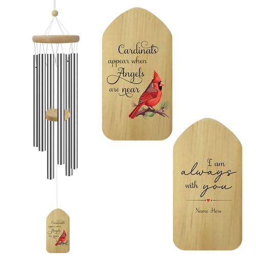 Image of ASTARIN Personalized Wind Chimes Outdoor, Large Customized WindChimes for Outside Tuned Relaxing Soothing Low Bass,Memorial Wind Chimes Sympathy for The Loss of a Loved One