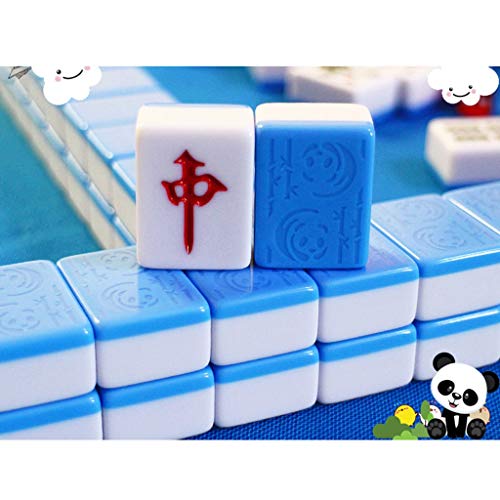 Set pequeño de Mahjong chino para viaje con 144 fichas miniatura 3