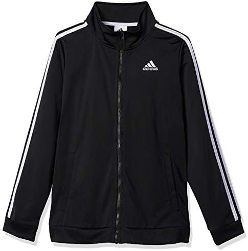 Adidas Boys' Zip Front Iconic Tricot Jacket, Black ADI, Medium