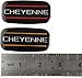Pair Set 88-07 Cheyenne Cab Emblems Car Badge Logo Roof Pillar Nameplate Sticker (Chrome Golden)