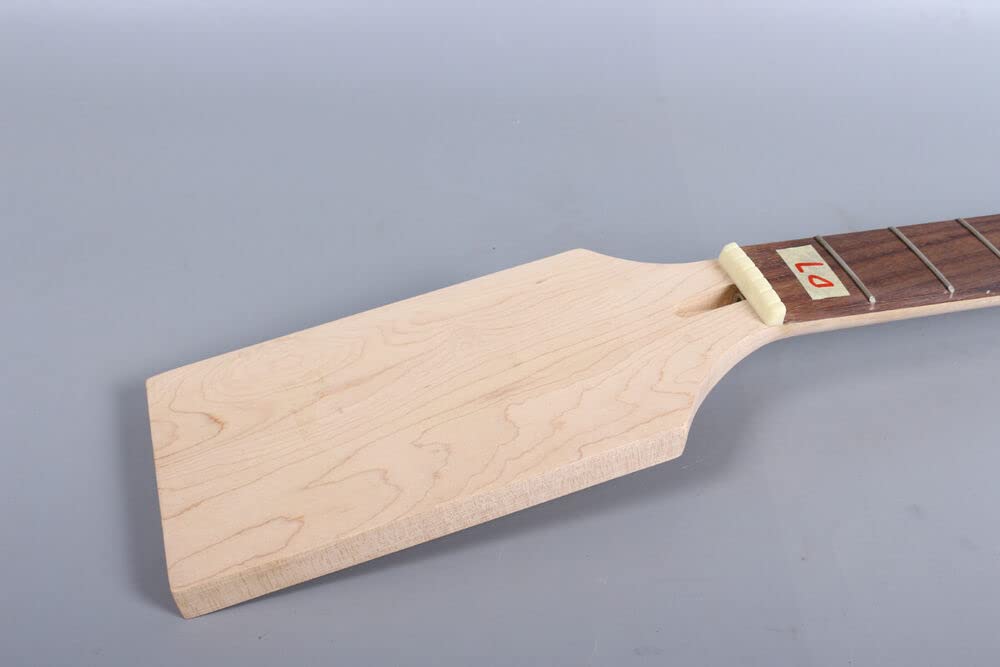 Manico per Chitarra baritono 24 Tasti 30 Pollici Tastiera in Acero Palissandro Nessun intarsio Paddle Testa Manici per Chitarra Fai-da-Te