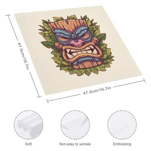 Servilletas cuadradas Tiki Mask reutilizables para banquetes de hoteles y eventos 3