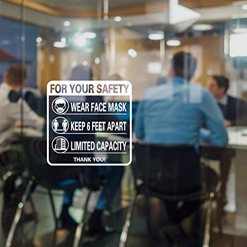 image for FaCraft Face Mask Window Sticker, 9.8