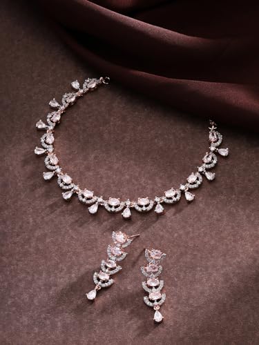 American Diamond Jewellery Set, Elegance in Bloom