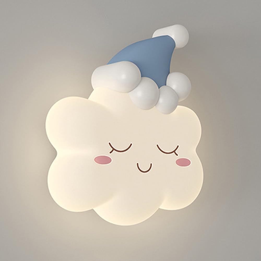 Bedside Led, Creative Child's Girl Light, Bedroom Living Room Lamps, 18W Indoor Wall Lighting with Acrylic Lampshade, 3 Color Mode