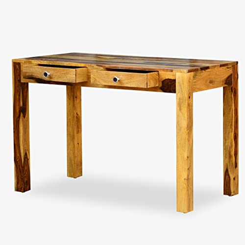 Image of Solid Sheesham Wood Study Table for Adults | Computer Table for Home | Wooden Writing Desk | Office Table for Office Work | Work from Home Table with 2 Drawers (11)