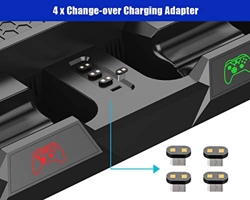 Elecgear Xbox One Vertical Charging Stand With Cooling Fan, 2X 1200Mah Rechargeable Battery Pack For Controller, Games Storage Bracket, Dual Charger Dock For Xbox One, One S, One X And Elite #TOP5