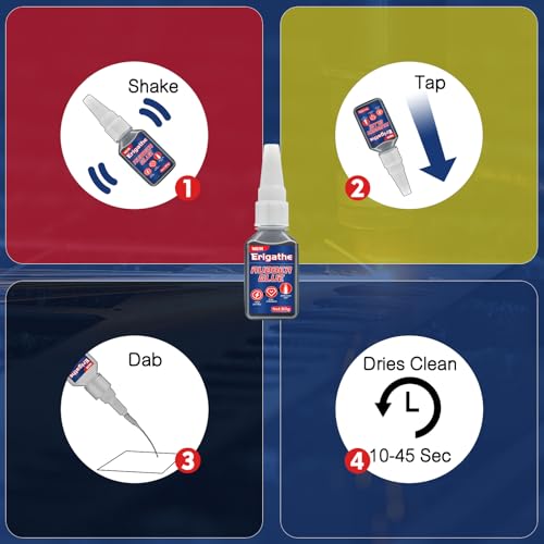 Rubber Glue, 30g Black Adhesive for Shoes, Metal, Plastic and DIY, with Anti-Clog Cap, Waterproof, Heat-Resistant (1)