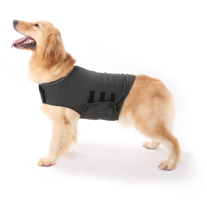 Cappotto Anti-Ansia per Cani, Giacca per Ansia per Cani,Leggero e avvolgente per Animali Ansiosi, per Mantenere Calmante il Comfort (Grigio, M)