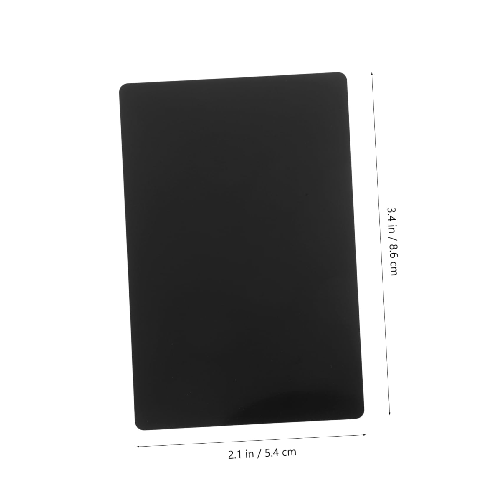 Leere Aluminium Visitenkarten Schwarz 300 Stück mit Rundkanten
