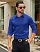 COOFANDY Mens Long Sleeve Dress Shirts Casual Button Down Shirts Regular Fit Collared Shirt Royal Blue
