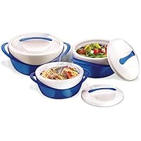 Thermische Schalen Houdt Warm/koud 4-6 Uur Pinnacle 3-delige Geïsoleerde Serveerkommen Set - Houdt Eten 4-6 Uur Warm Of Koud - Roestvrij Staal BPA-vrije Serveerkommen Met Deksel