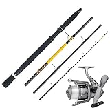 Norwegen Combo Angelset WFT Reiserute 2,1m 200-600g & Spro Meeresrolle & Schnur. Meer Angeln Set komplett Profi Ausführung. Bootsrute und Angelrolle und Angelschnur. Angelset Reisen