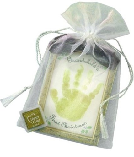 The Grandparent Gift Co. Holiday First Christmas Handprint Keepsake, Grandchild's