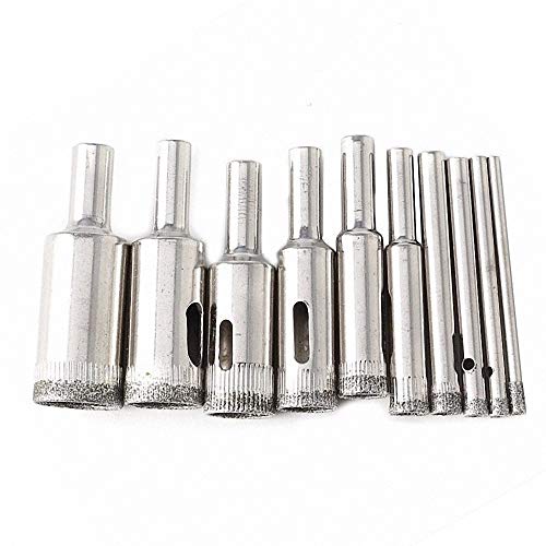 Set de 10 brocas diamante 3-18 mm para vidrio y cerámica miniatura 4
