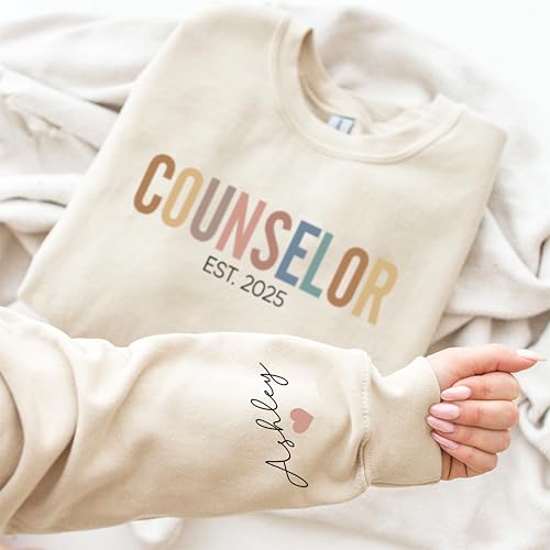 Personalized Counselor Sweatshirt, Custom Mental Health Therapist Shirt, Therapy Gift, Gift for Social Worker2