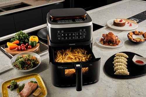 Image of KENWOOD Digital Air Fryer With Rapid Hot Air Circulation For Frying, Grilling, Broiling, Roasting, Baking And Toasting (7L Window)