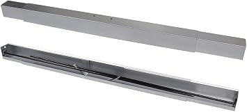 Fireplace Rod and Valance Kit Bright Silver