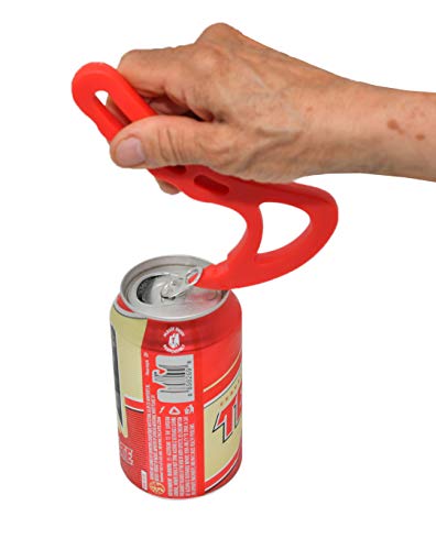 Safe Ring Pull Can Opener Protects Nails Arthritis Hands | Red - By Home-X #TOP4