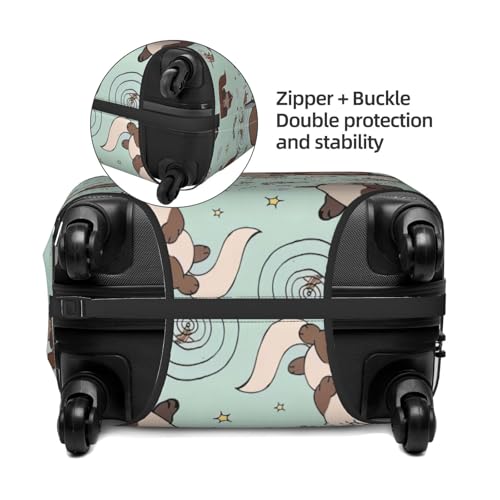 Cartoon Cute Print Luggage Suitcase Cover Protector Luggage Washable Covers With Concealed Zipper3