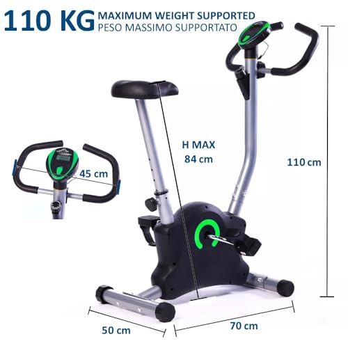 Cyclette Da Casa Bicicletta Da Allenamento Indoor Con Display Lcd Resistenza Regolabile Gym Ciclocamera Con Comodo Sedile Professionale Massimo Comfort - 5