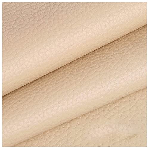 AnnDZ Kunstleder-Bettwäsche PU Kunstleder Vinyl Ledertuch für Polster, DIY Handwerk Haarschleife Ohrringherstellung, Taschen, 1.4x1M (Color:Helles Khaki) Cover