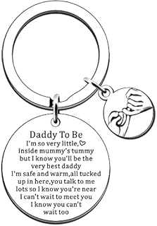 Daddy to Be Gifts New Dad Gifts Keyring Fathers Day Gift for Daddy to Be New Dad Birhtday Christmas Gifts First Time Dad Gifts