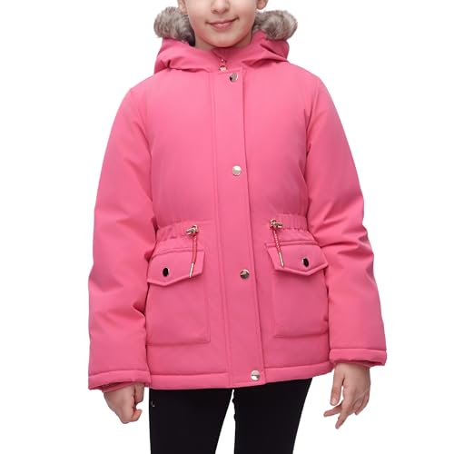 Rokka&Rolla Girls' Water-Resistant Sherpa Fleece Lined Puffer Jacket Winter Parka Coat3
