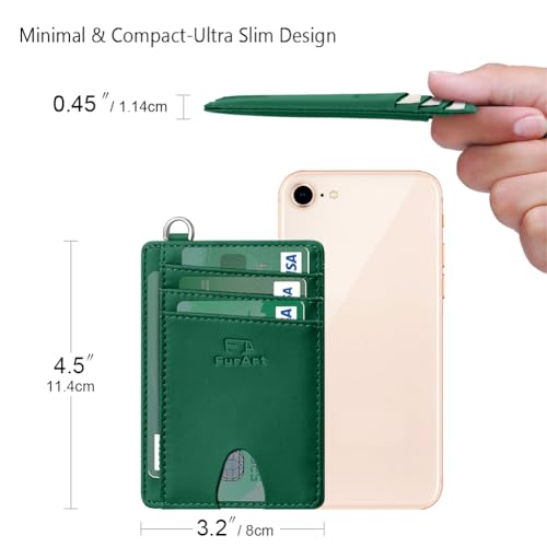 Image of FurArt Slim Minimalist Wallet RFID Credit Card Holder for Men | slim minimalist compact rfid id window thin