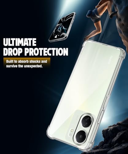 Image of WOW IMAGINE Clear Back Cover Case for Redmi 13C 4G | Poco C65 | Shockproof Soft TPU Case | Cushioned Edges for Ultimate Protection Back Cover Case - Transparent