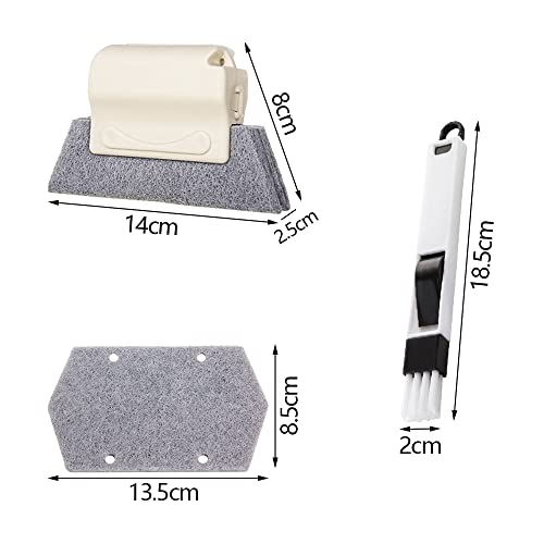 Pamtns Fensterrahmen Reiniger 5 Stück Magische Reinigungsbürsten für Fensterschlitze Fensterputzer Fensterrillen Reinigungswerkzeug Fenster Tür Reinigung Aller Ecken und Lücken für Badezimmer Küche