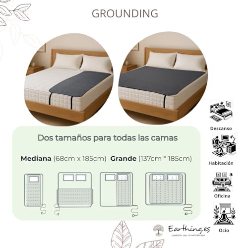 Alfombrilla Earthing con adaptador EU para mejorar el sueño profundo 5