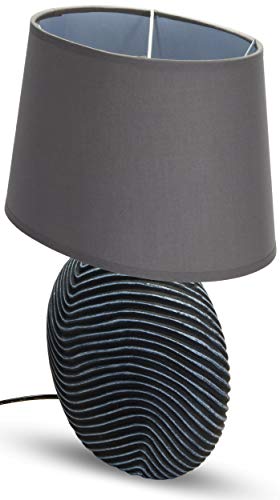 BRUBAKER 2er Set Tisch- oder Nachttischlampen Zen Garden Anthrazit Grau – Bild 4