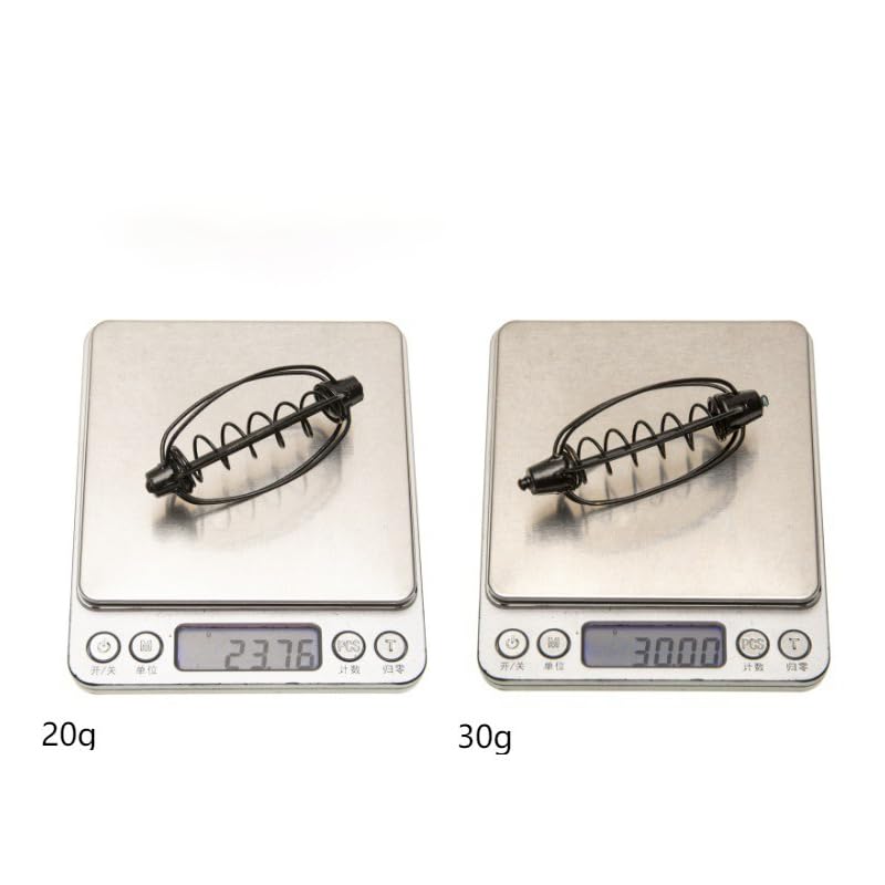 6 piezas cebadores de resorte para pesca carpa 20g/30g miniatura 3