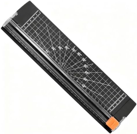 Paper Cutter Paper Trimmer Guillotine Cutter A4 Portable Paper Cutter Slider Straight Paper Cutter for Crafting with Side Ruler Paper Trimmers for Cutting Cardstock Label Card Journals Coupon Photo