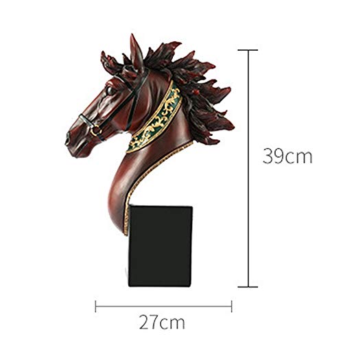 Yang1Mn.ornaments Horse Head Sculpture Resin Crafts Simulation Animal Home Living Room Bedroom Decorations Modern Minimalism #TOP1