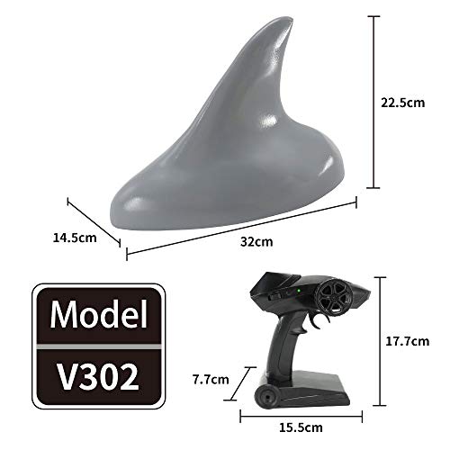 Jiangtao V302 RC Boat com Simulação Shark Fin Head 15km/h Electric Racing Boat para Piscinas 2.4G Co