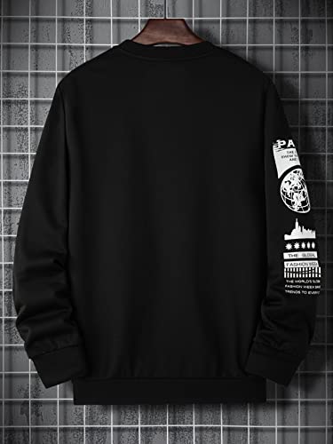 Milumia Men's Casual Crewneck Drop Shoulder Long Sleeve Sweatshirt Pullover Tops2