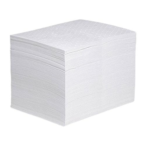 NAKAN Hoja Absorbente de Aceite Almohadillas Absorbentes de Aceite(químico/Aceite/Agua - 3 Tipos) Almohadillas de absorbencia Industrial(Size:20 Sheets,Color:Oil Fuel 2mm)