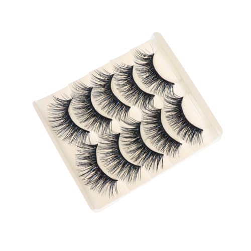 HAMPPLIES Faux Cils Épais Longs Naturels 5 Paires Exagérés Noirs Maquillage Féminin Scène