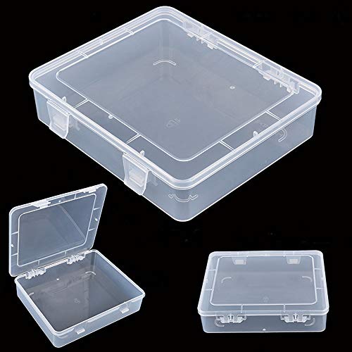 Goodma 7 stuks gemengde maten rechthoekige lege mini doorzichtige plastic organizer opbergdoos containers met… - Image 6