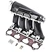 CR1849 Engines Ultra Street Intake Manifold with Gasket Replacement for Honda Civic Si EP3 2002-2005 Accord 2003-2007 Acura RSX 2002-2006 K-Series K20A K20A2 K20A3 K20Z1 K24A1 Aluminum Black Mustrod