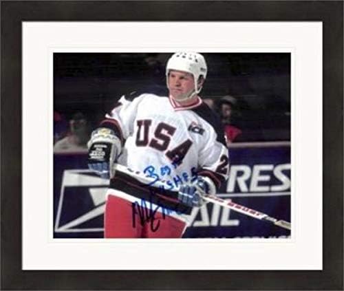 Autograph Warehouse 572201 8 x 10 in. 1980 USA Olympic Hockey Team Mike Eruzione Autographed Photo - No.SC11 Matted & Framed