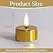 Eywamage Gold Christmas LED Tealights with Remote Batteries, Flickering Flameless Tea Lights Votive Candles Set of 12