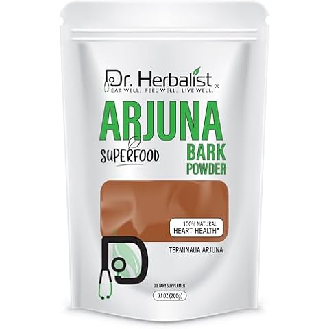 DR Herbalist Arjuna Powder - 200g - 100% Herbal, Natural & Authentic - Herbal Powder for Heart Health - Resealable Pouch Cover