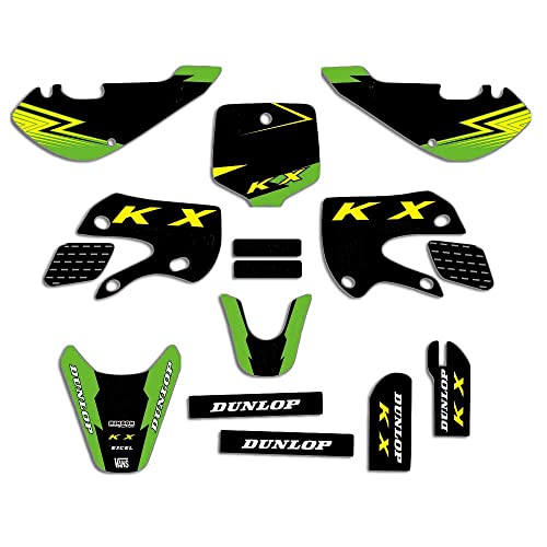 ENARUI Kit Deco Autocollant Stickers Compatible avec Kawasaki KLX 110 2000-2009 et 65 KX 65KX 2000-2023