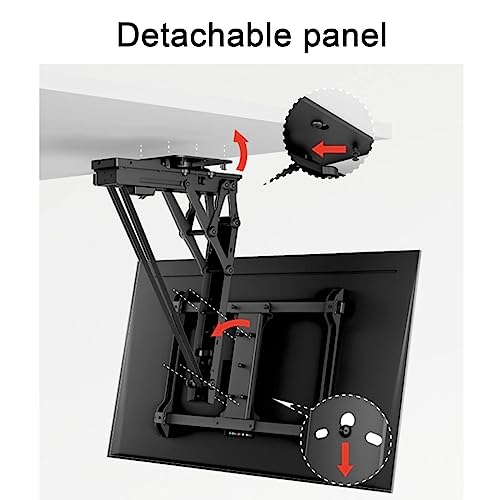 Support de plafond électrique pour télévision inclinable et pivotant à 90°