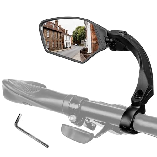 KEMIMOTO Fahrradspiegel für E-Bike links, 180° drehbar Rückspiegel, Fahrradspiegel für lenker, für E Scooter, E Bike, Mountainbikes