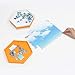Becko US Stackable Puzzle Sorting Trays Jigsaw Sorters with Lid Puzzle Accessory for Puzzles Up to 1500 Pieces, 8 Hexagonal Trays in White & Orange